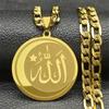 Colliers Pendentifs Lune Croissante Étoile Allah Coran Islamique Musulman Amulette Religieuse Acier Inoxydable Bijoux Festival du Ramadan