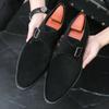 Moda lusso nero marrone pelle scamosciata cinturino con fibbia in metallo scarpe Oxford Classiche da uomo formali da lavoro scarpe da cerimonia