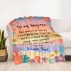 Love Support Daughter Blanket Soft Warm Cozy Great for Picnics Office Bed All-Season Use Modern Perfect Gift for Relatives and Friends