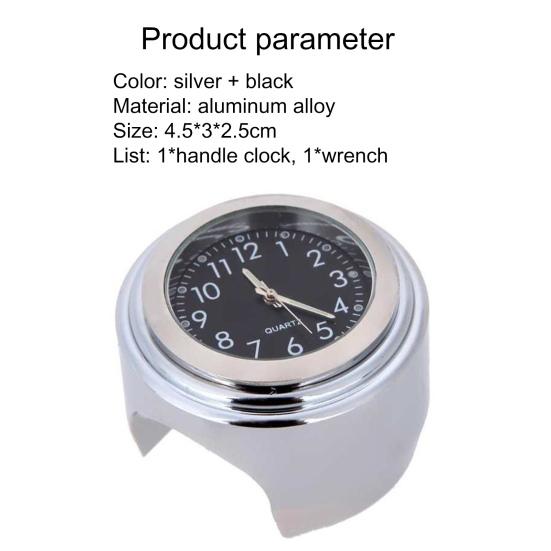 Handlebar Clock Universal Waterproof Aluminum Alloy 7/8 Inch Motorcycle Luminous Watch