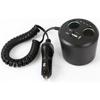 Station Multiprises - AUTO T - AUTO-T Multiprise Cigarette Lighter USB On Drink Holder 12/24V - Black - Universal