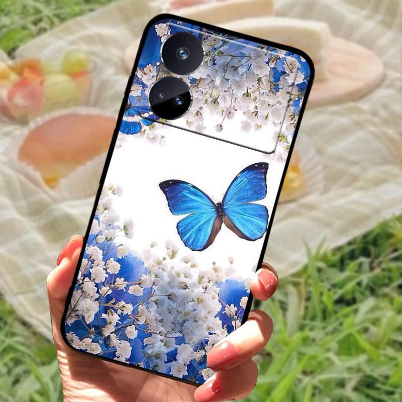 For Realme GT Neo 5 SE Case Popular Picture Black Silicone Soft Back Cover Case For Realme GT Neo 5 SE 5SE Phone Cover Funda