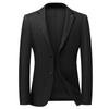 Spring and Autumn Light Luxury Business Single West Middle-aged and Young People Knitted Wool Solid Color Suit Jacket Tide