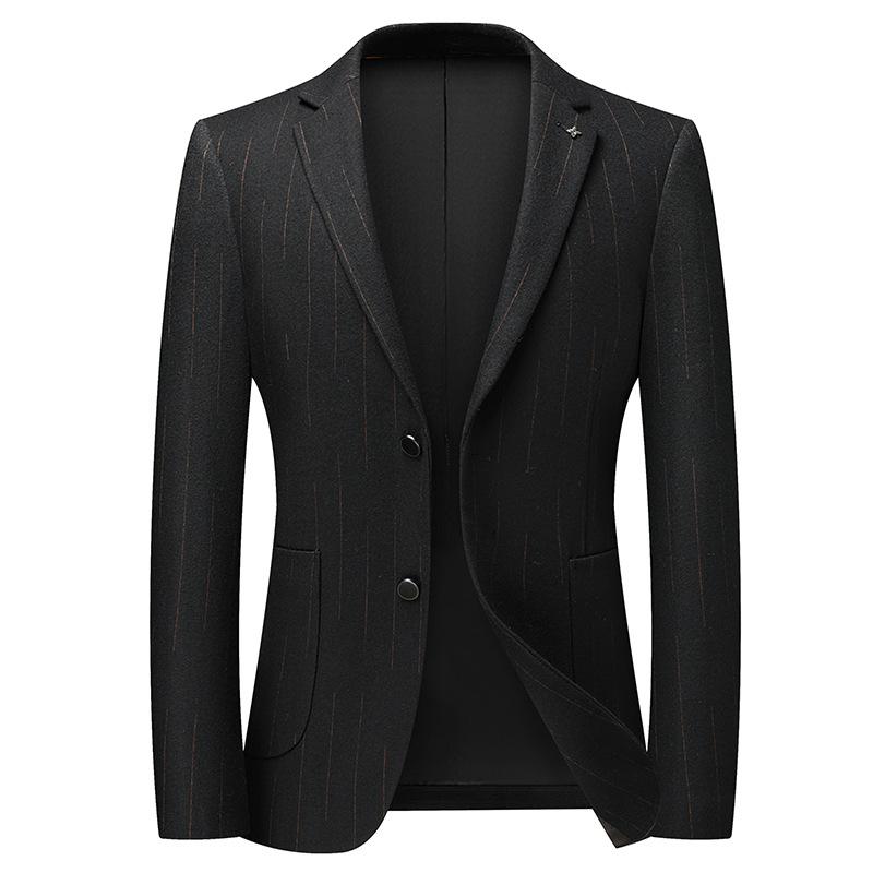 Spring and Autumn Light Luxury Business Single West Middle-aged and Young People Knitted Wool Solid Color Suit Jacket Tide