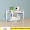 Dual-Layer Desktop Storage Rack & Office Organizer Bookshelf