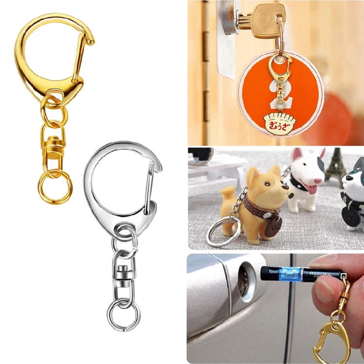 Zinc Alloy Metal Blank Keyring Keychain Split Ring Keyfob for Key Rings Women Me