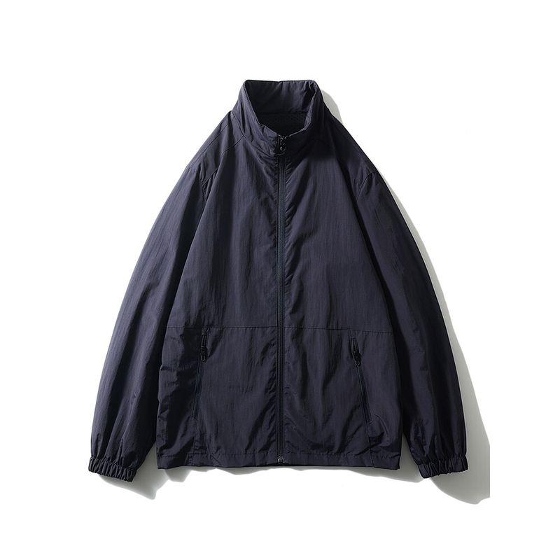 Outdoor Sports Leisure Stand Collar Windproof Cardigan Outerwear Men's Spring and Autumn Thin Trench coat Foreign Trade Men's Waterproof Jacket