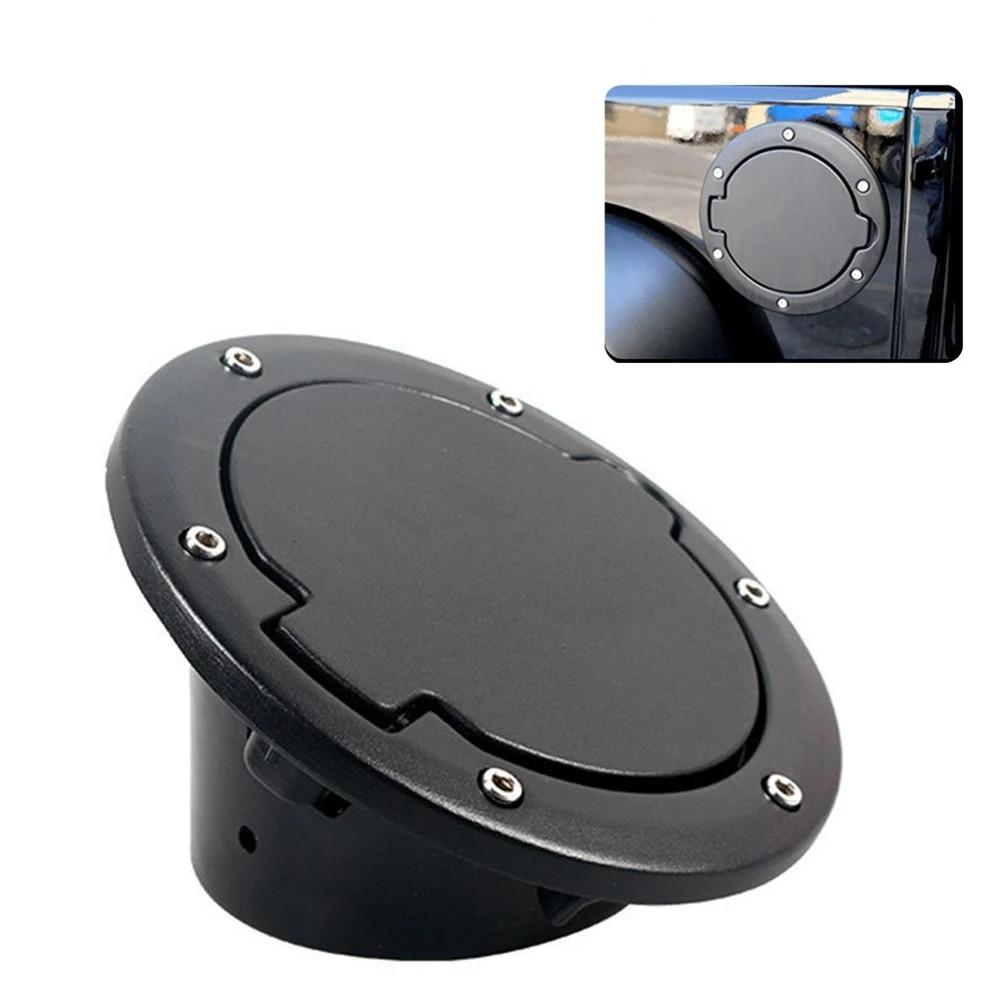 

Black Aluminum Fuel Filler Door Locking Gas Tank Cap Cover for 2007-2018 Jeep Wrangler JK JKU & Unlimited Accessories чёрный