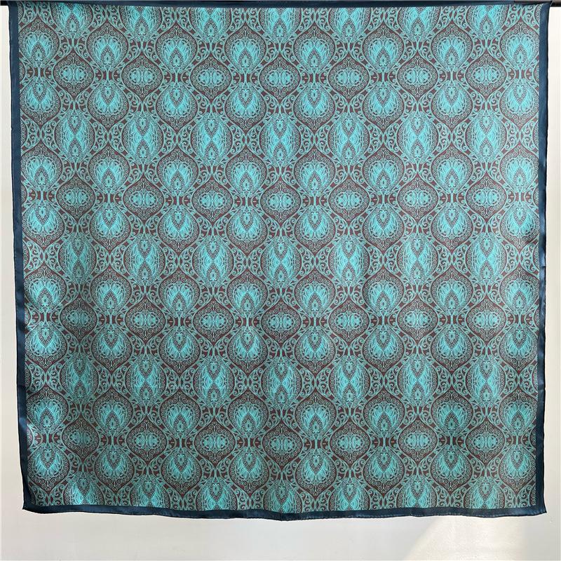 

110*110 см квадратный шелковый шарф женский модный принт маленький шейный платок офисный женский пояс для волос носовой платок женский платок шаль шарф 110*110cm