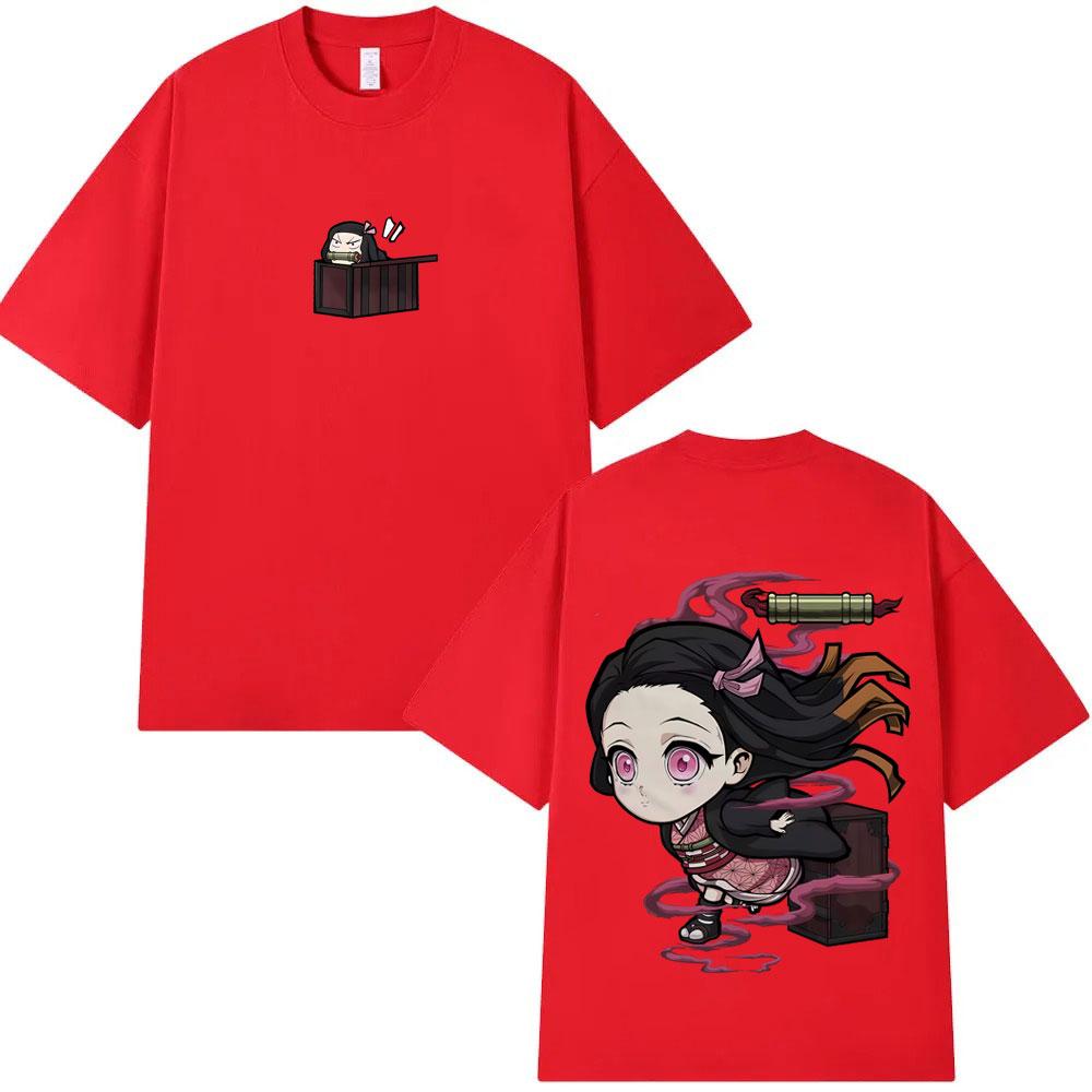 Anime Demon Slayer T-shirt Kawaii Cute Kamado Nezuko Graphic T Shirts Men Women Cartoon Tee Shirt Men's Oversized T-shirts