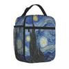 Bestselling The Starry Night Vincent Van Gogh Neutral Tone Adjustable Strap Lunch Bag Errand Run Thermal Tote