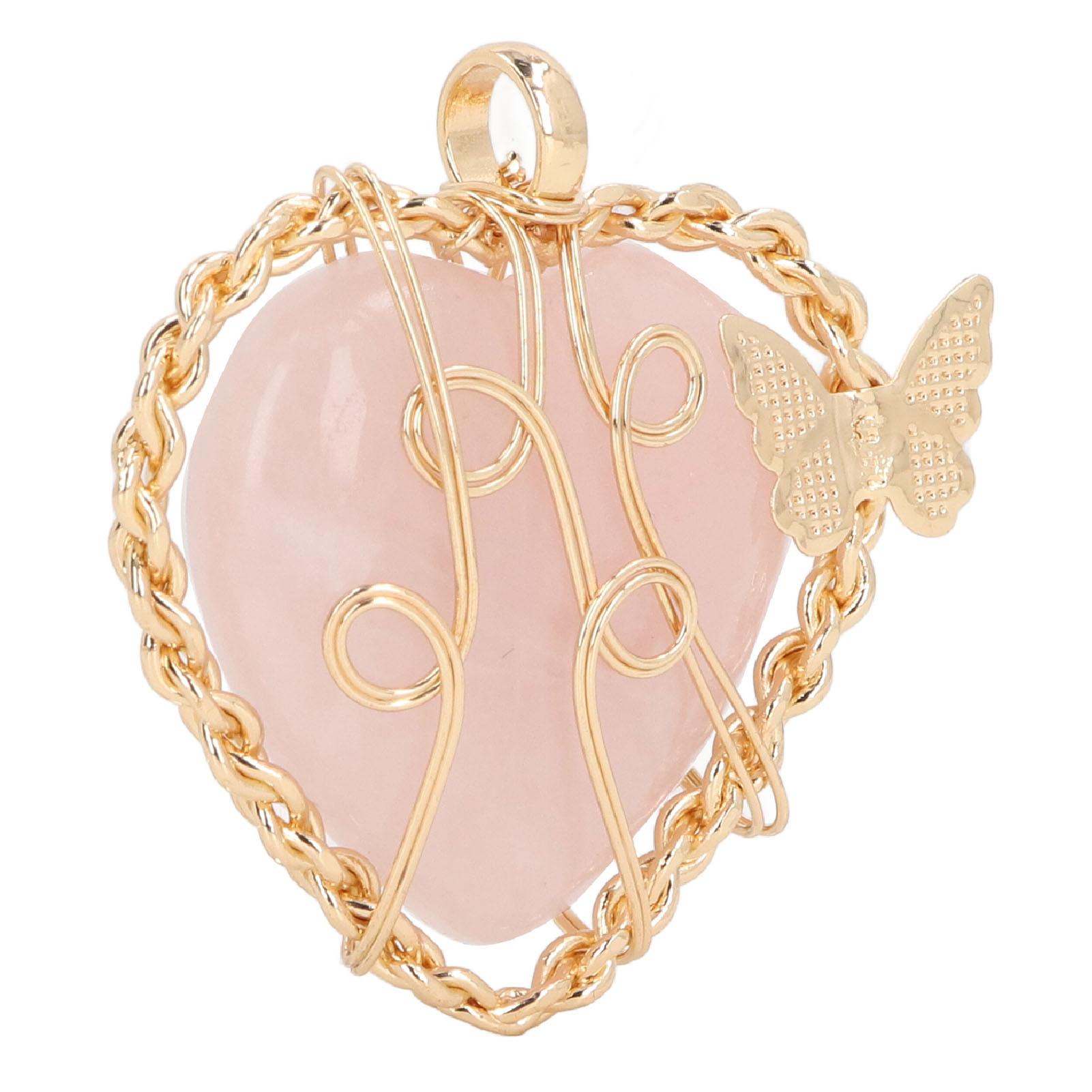 

Кристалл в форме сердца, изысканный стильный блестящий лечебный кристалл, кулон из камня для самостоятельного изготовления ожерелья