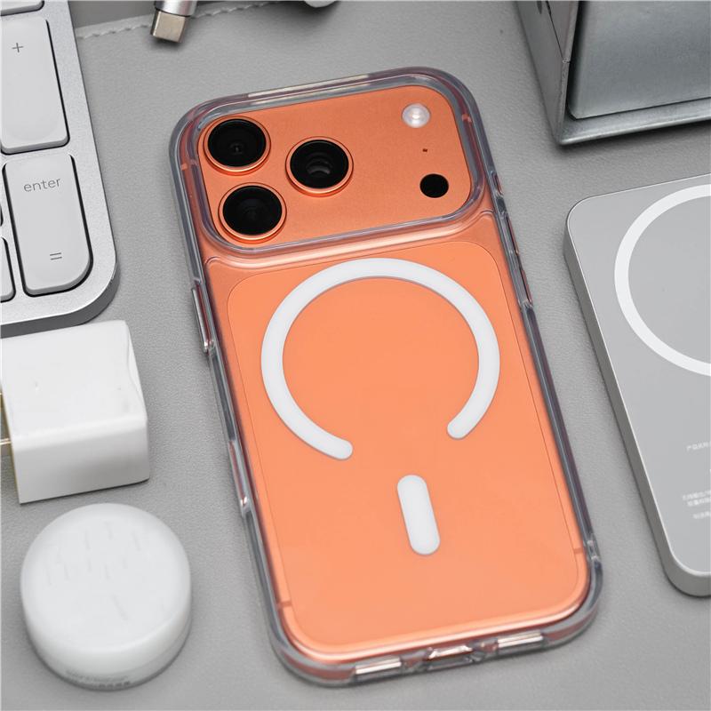 

Magnetic Wireless Charger For Magsafe Transparent Case for iPhone 17Pro 16 16Pro 17Pro max AI Touch Camera Button Hard Cover For iPhone 17Pro Max