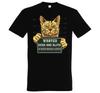 Youth Designz Wanted Cat Men's T-Shirt with Print Cat Lover Funny Pet