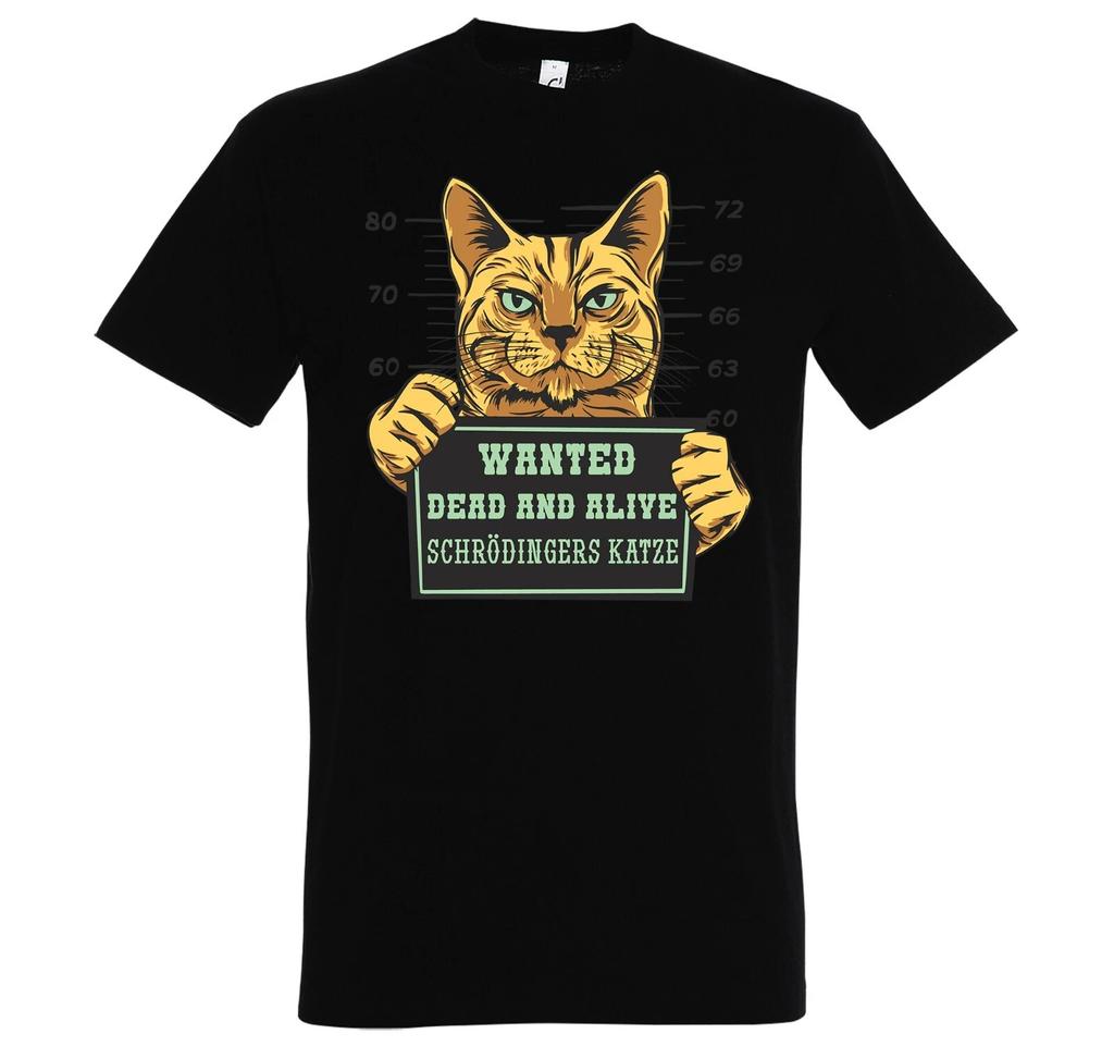 Youth Designz Wanted Cat Men's T-Shirt with Print Cat Lover Funny Pet