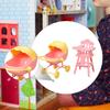 1/12 Highchair and Mini High Chair Toy Imaginative Photo Prop Dollhouse Furniture for Handcraft Life