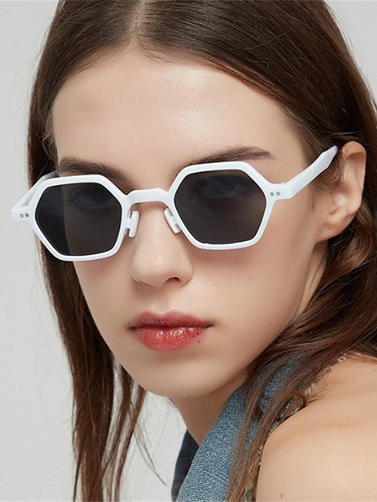 Designer Small Square Sunglasses Women Vintage Retro Punk Sun Glasses Luxury Polygon Eyewear Fashion Female