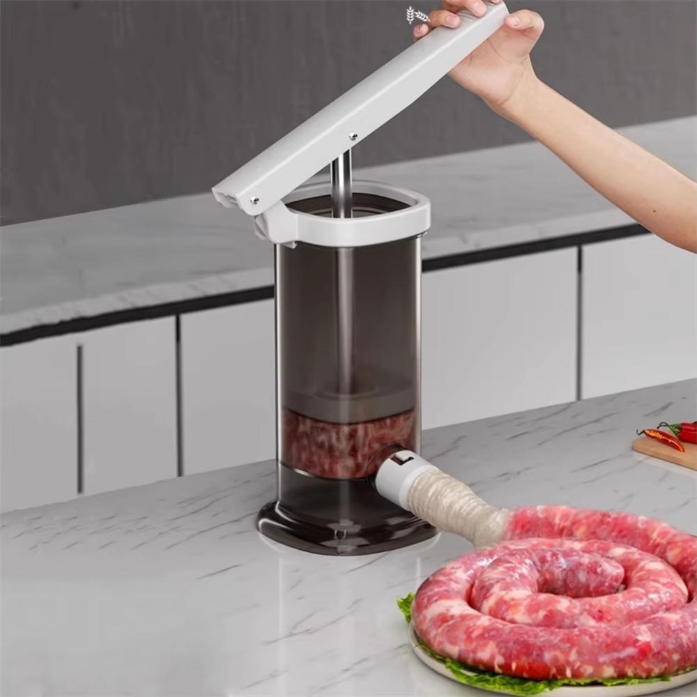 Large Capacity Manual Sausage Stuffer Homemade Sausage Filler Fast Meat Filling Machine  Cooks