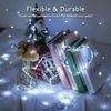 2 Pack Solar String Lights Outdoor Waterproof, Each 33FT 100 LED Solar Fairy Lights Outdoor, 8 Modes White Christmas Light for Outside Garden