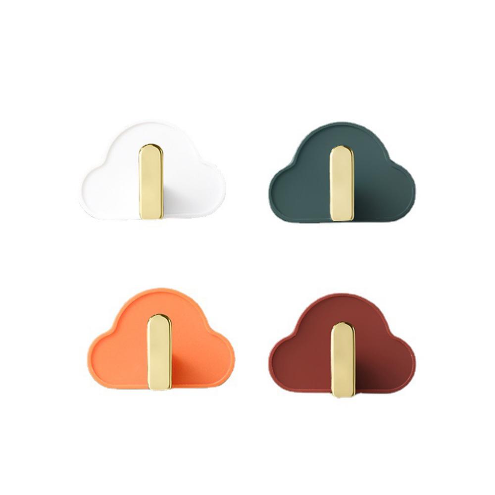 

4шт. Крючок для настенного монтажа без дырокола, настенный крючок в форме облака для дома