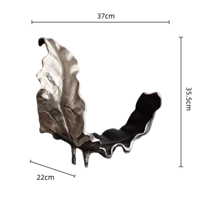 For Resin Handicraft Leaf Fruit Bowl Curved Dead Leaf Desktop Storage Container Tray Decorative Figurines Home Decoration