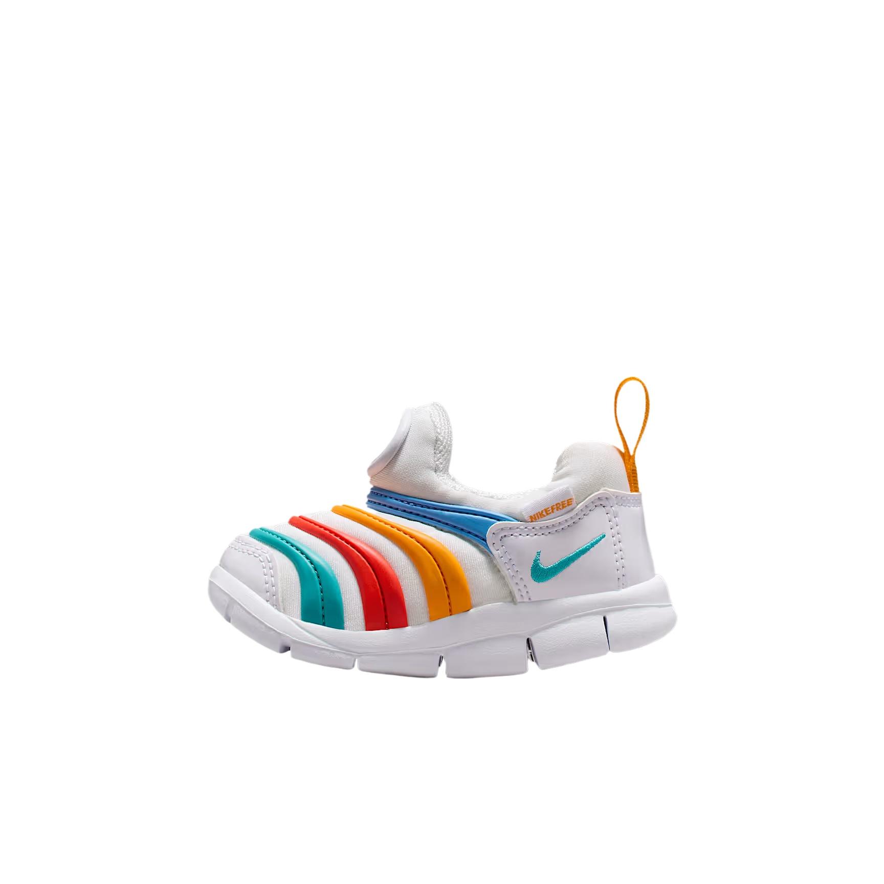 (TD) Nike Dynamo Free  White Multi-Color  Baby 343938-106 EU 27