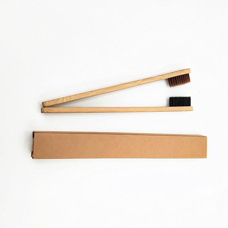 Eco-friendly Private Label Custom BPA Free Tooth Brush Set Natural Eco Biodegradable Round Bamboo Toothbrush