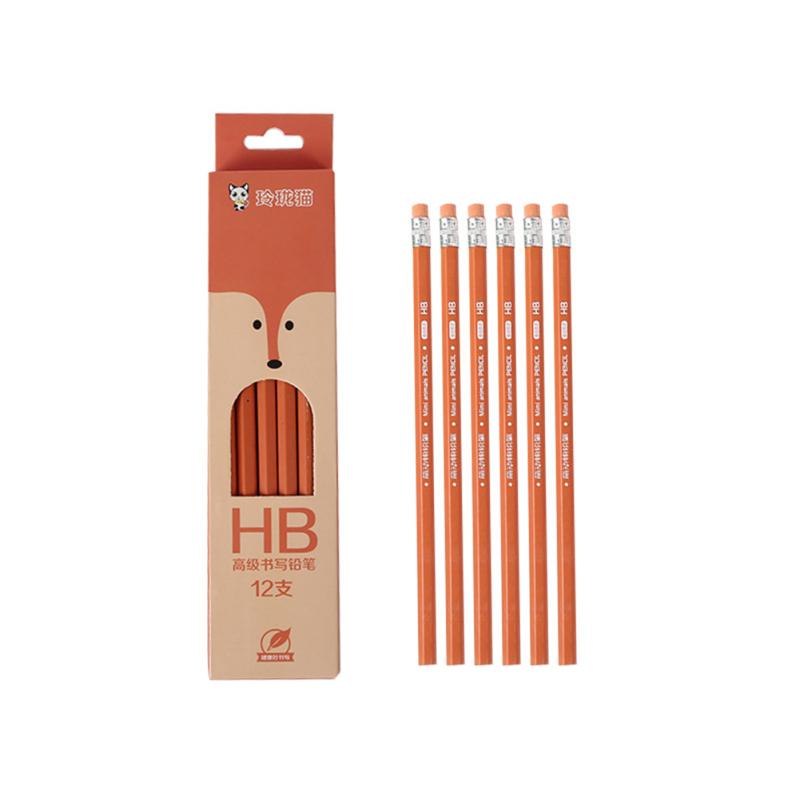 Drewniane dzieci Cartoon pisanie ołówkiem bezołowiowe Hb rysowanie ołówkiem artykuły papiernicze do pisania malowania