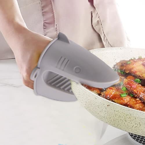 Ketunedi Silicone Oven Mitts, Silicone Potholders | Heat-Resistant Shark-Shaped Silicone Kitchen Mitts (2 Pieces) | Non-Slip BBQ Grill Mitts, Cooking,
