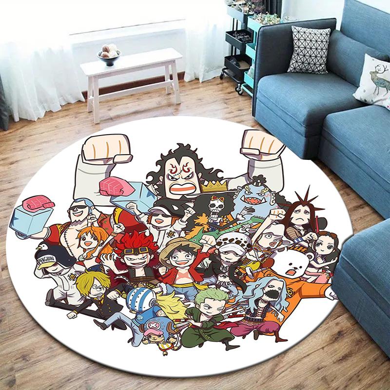 One Piece Round Area Rug Carpet Rug For Living Room Bedroom Sofa Playroom Decor Nonslip Floor Mat