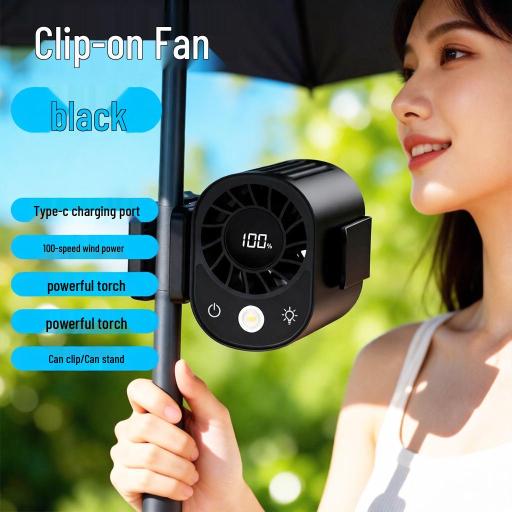 

Portable Outdoor Waist Clip Fan Umbrella: Mini Cooling Fan with Long Battery Life 65x63x82 mm чорний