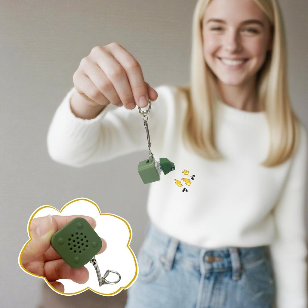 Rechargeable Frog Shaped Anxiety Relief Toy with Light and Sound Effects USB Charging Stress Reliever Keychain for Desk Home Office School