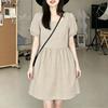 ZANZEA Women Casual Square Collar Summer Short Sleeve Grid Print Dress