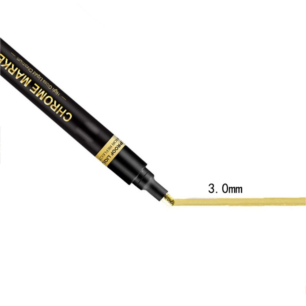 3.0mm Chrome Marker Pen Waterproof Metallic Gold Silver Mirror Marker Pen Paint Repair Reflective Paint Pens золотой