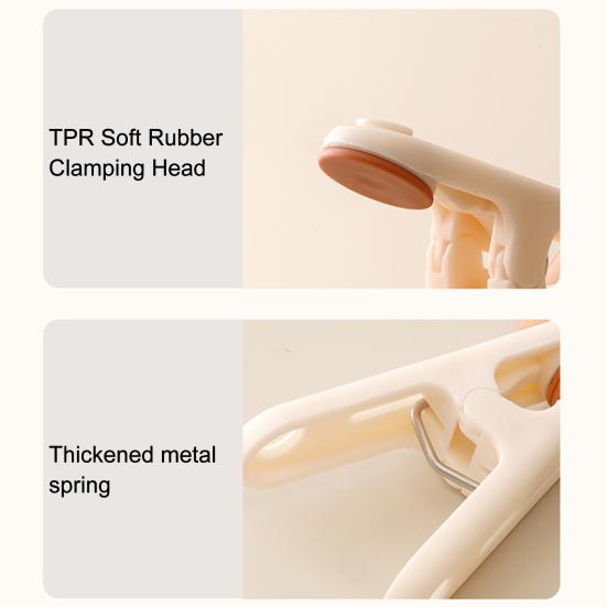 12 Stück Robuste rutschfeste Wäscheklammern Winddichte Kunststoff-Wäscheklammern mit weichen Polstern Keine Spuren Hinterlassende Wäscheklammern für das Aufhängen