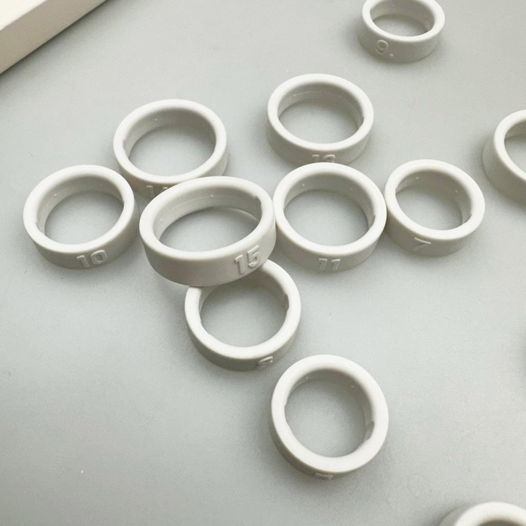Professional Ring Sizing Tool Kit With 12 Adjustable Plastic Gauges For Accurate Finger Measurement