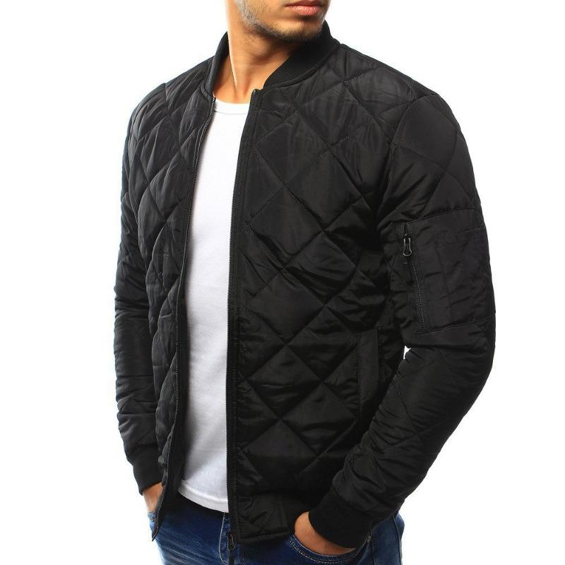 Men’s Short Quilted Stand Collar Cotton Jacket
