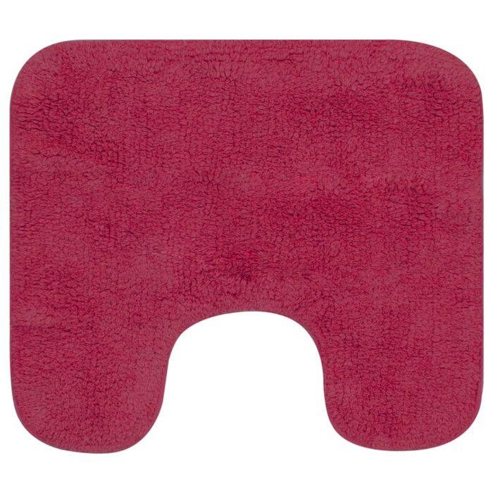 Tapis de Salle de Bain - VIDAXL - Fuchsia - 100% Coton - Antidérapant - Lavable
