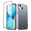 Case Cover for iPhone 13, Front and Back Cover, Tempered Glass, Gray