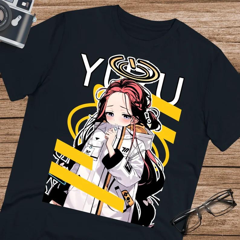 Anime Yuzu Blue Archive Shirt  Size S - 5Xl Black Size S - 5XL Unisex T-Shirt L