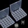 36 Compartment Plastic Bobbin Storage Box Transparent Holder for Assorted Sewing Thread Spools Home Craft Needlework Use