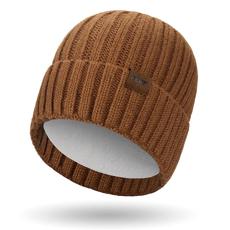 FEWK Winter Extra-Langer Schal und Mütze Set - Unisex Fleecefutter Kältefest Warm Gestrickt