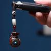 Rosewood and Green Sandalwood Qian Fudai Car Keychain Pendant and Phone/Bag Chain