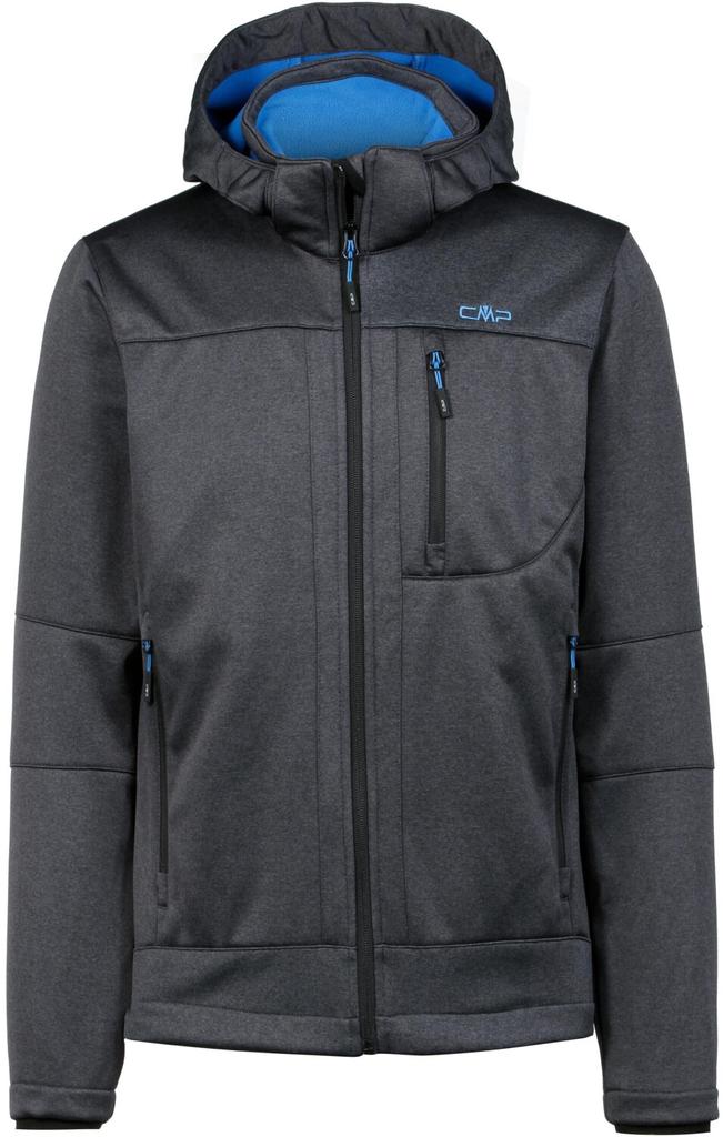 CMP Men's Mottled Softshell Jacket with Detachable Hood (3A01787N-M)