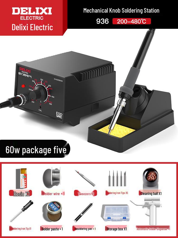 DELIXI Adjustable High-Power Electric Soldering Iron for Home Repairs