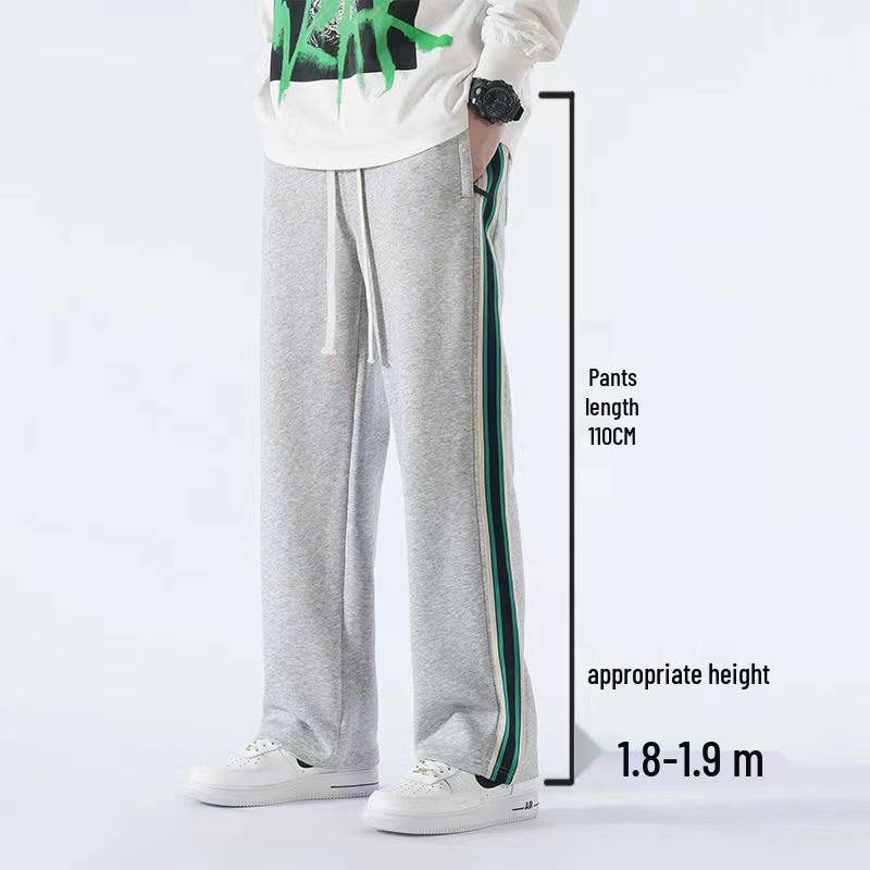 Men's Spring Extra-Long Straight-Leg Sweatpants - Trendy, Loose, Casual American-Style