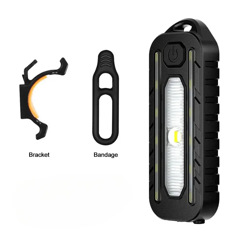 LED Keychain Flashlight USB-C Rechargeable 800Lm Portable Mini Torch Light Pocket Lantern Flood Work Light Emergency Light Lamp