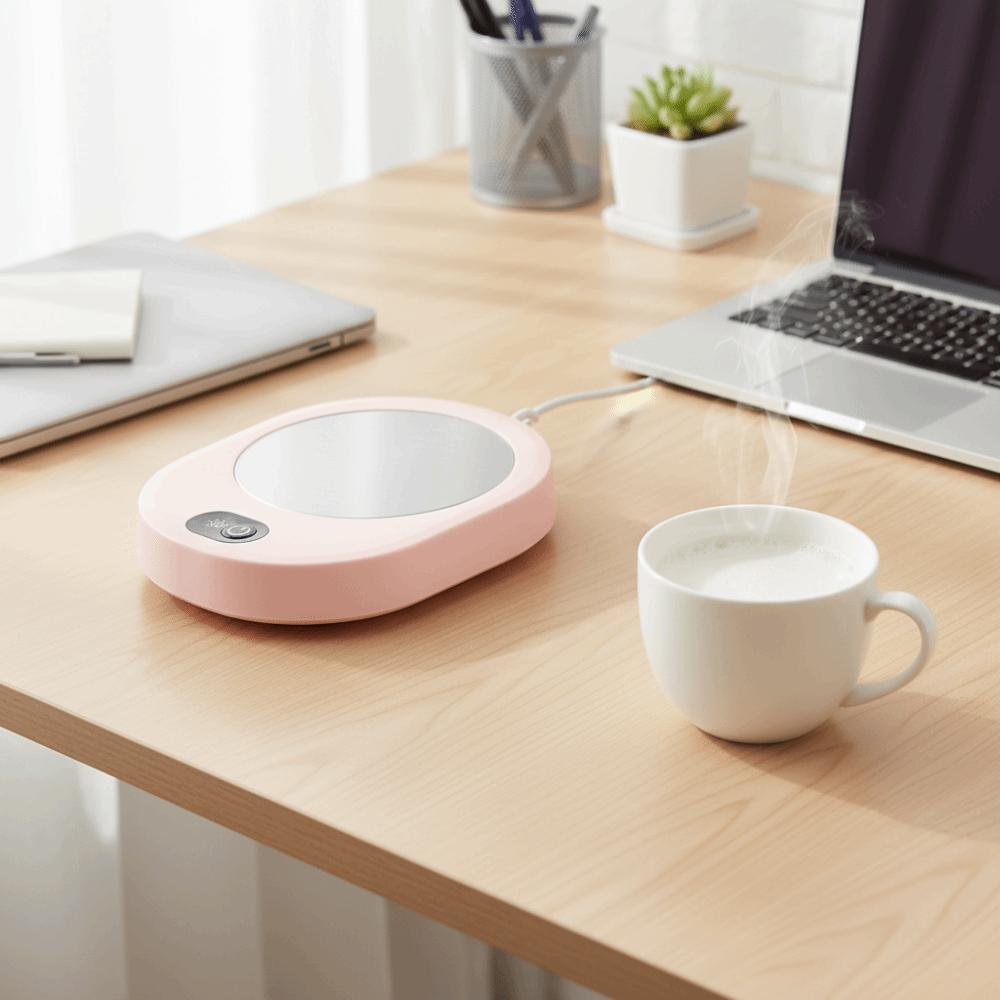 Energy Saving Constant-temperature Coaster Oval Shaped Electric Heating Cup Pad Cup Warmer  Desktop