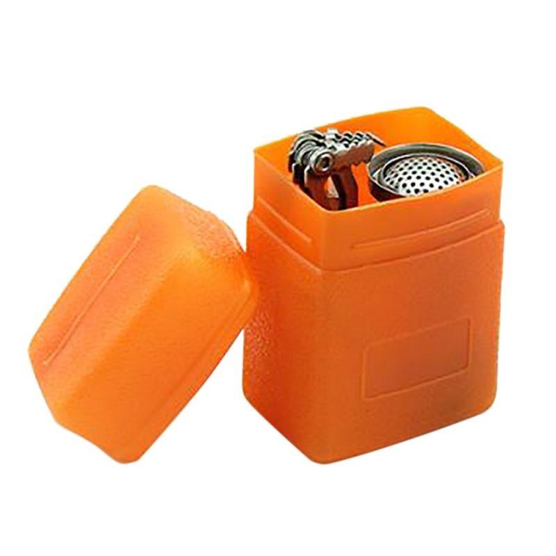 Outdoor Picnic Burn Skládací Turistika Camping Mini ocelový plynový sporák hlava s pouzdrem