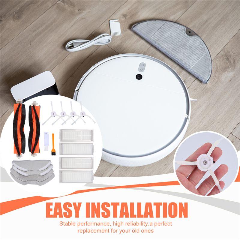 AEE4-For Xiaomi Mi Robot Vacuum-Mop 2 Lite / Pro / MJSTL / MJST1SHW Robot Vacuum Spare Parts Main Side Brush Hepa Filter